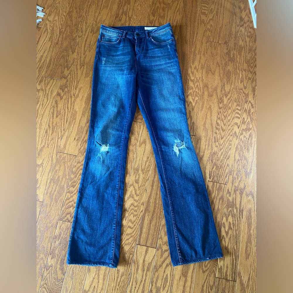 sass & bide Blue Flare Wide Leg Jeans